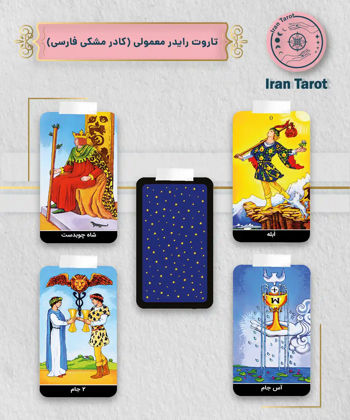 تاروت عمارت تاریکی 165 تاروت رایدر معمولی (کادر مشکی فارسی)