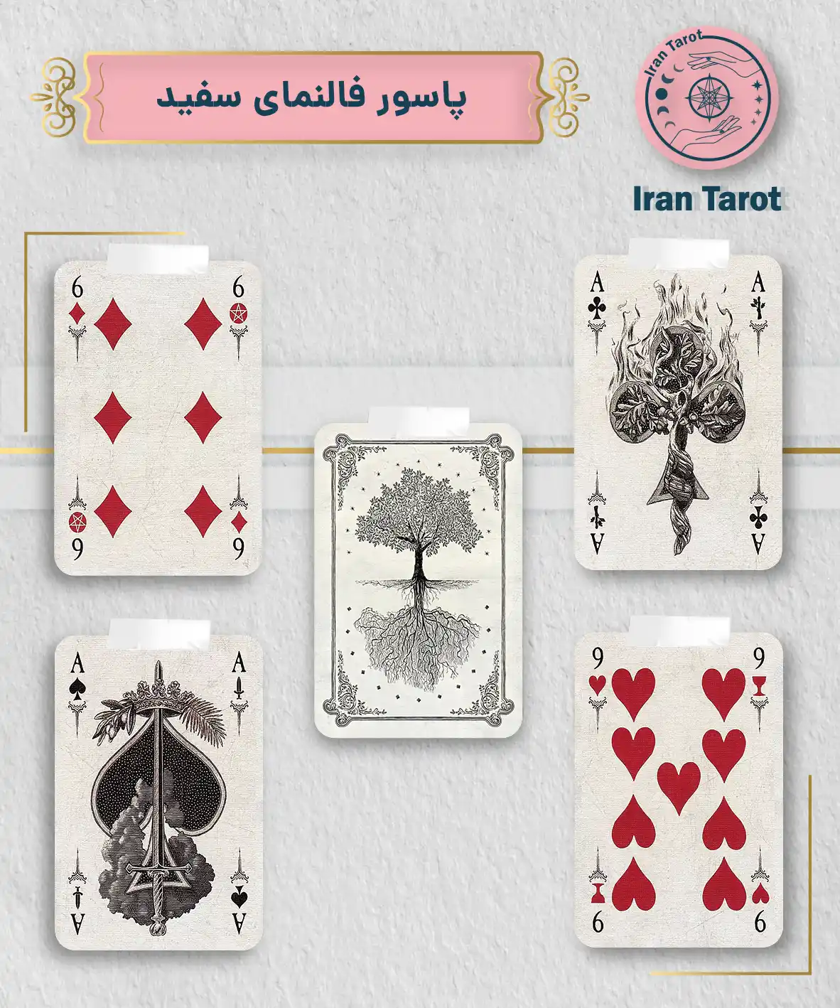 تاروت عمارت تاریکی 941 پاسور فالنمای سفید